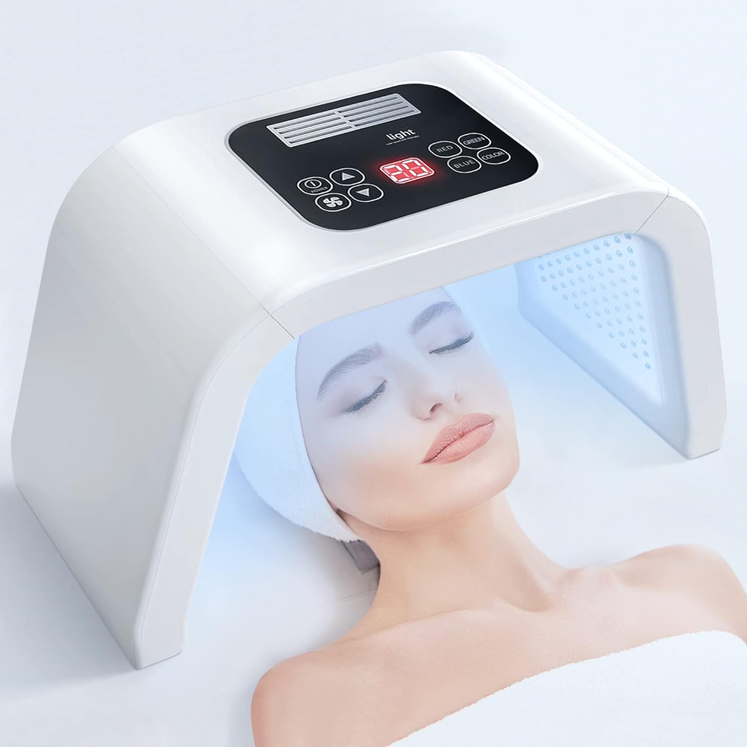7-in-1 LED Light Therapy Facial Skincare Mask - Red Light Therapy for Face and Body